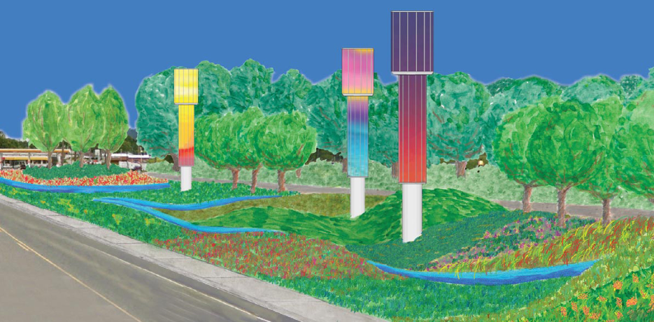 rendering of the Burnsville Gateway installation