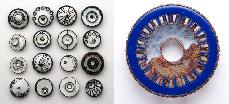 enameled pieces by Kristina Glick
