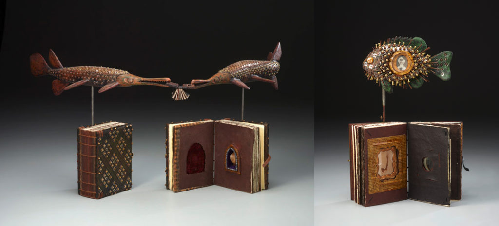 two book sculptures by Daniel Essig