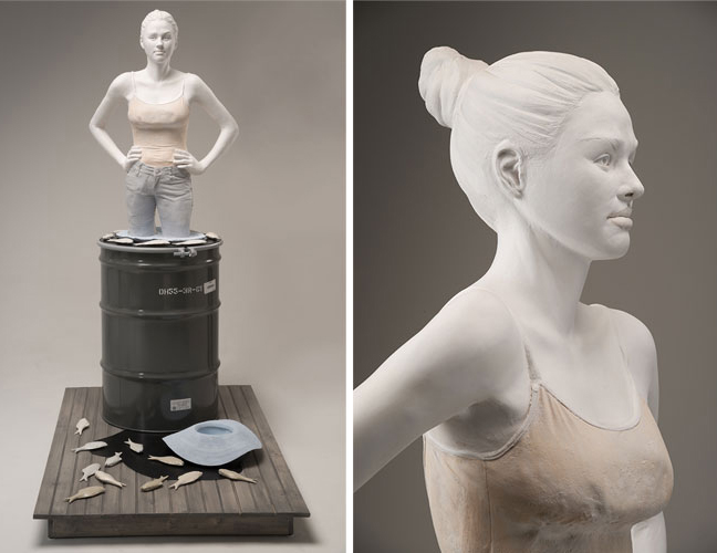 Nan Smith, "Spill," glazed and painted earthenware, glazed porcelain, metal, rubber, wood