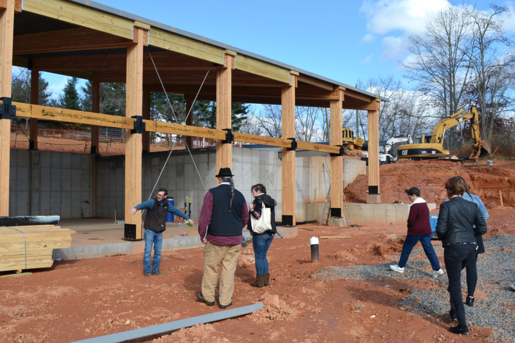 Covered porch space will extend out from the social hall about ten feet