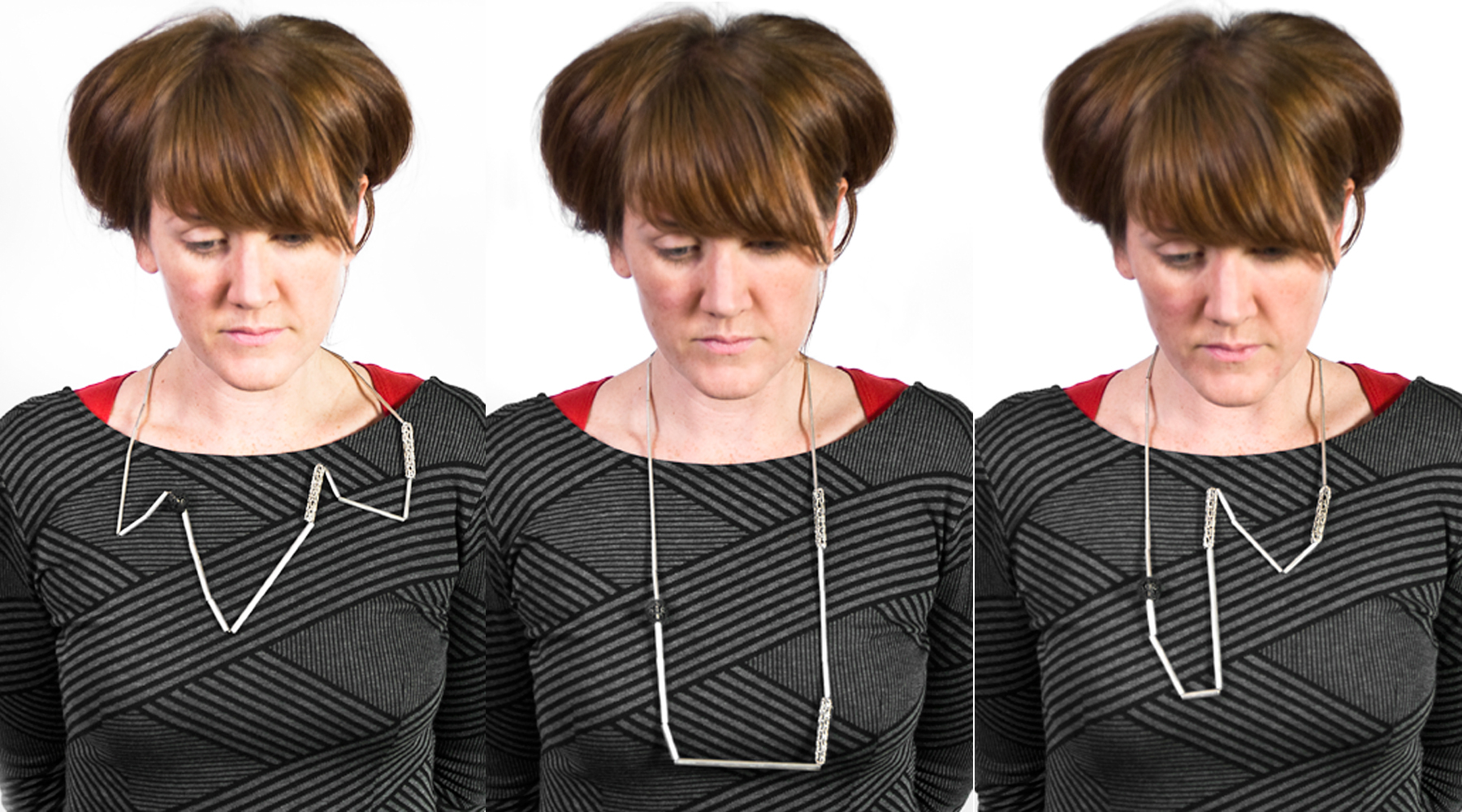 Sarah Holden wearing her Do-It-Yourself necklace. Image courtesy of the artist.