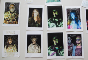 colorful, embellished digital portraits