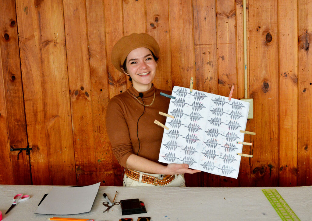 Sarita Westrup with pattern stamps