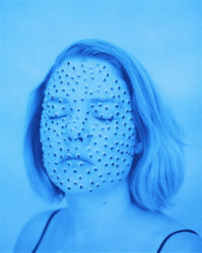 Betsy DeWitt, Dazzle, cyanotype on cotton, 10 x 8 inches