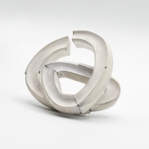 Lydia Martin, The Weight of Line, sterling silver, lacquer, stainless steel, 5 x 4-1/4 x 1-1/2 inches