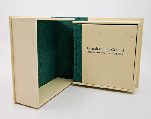Andy Rottner, Knuckles on the Ground: Fundamentals of Bookbinding, paper, binder's board, bookcloth, 5 x 5 x 2 inches, closed