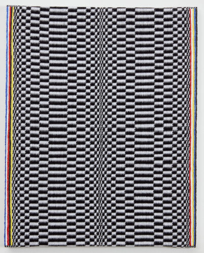 Samantha Bittman, Untitled, acrylic on handwoven textile, 20 x 16 inches