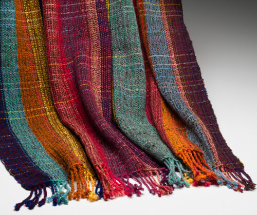Edwina Bringle, Lap Robe/Shawl, handwoven wool, 53 x 60 inches