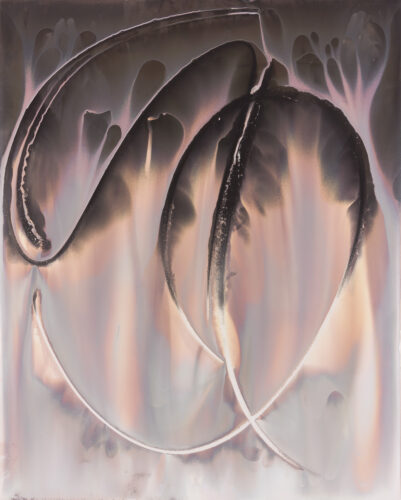 Bridget Conn, Point/Counterpoint 1, silver gelatin photographic chemigram, 20 x 16 inches