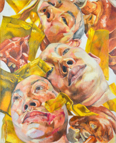 Ming Ying Hong, The One with the Pigs Feet, colored pencil on paper, 10 x 8 inches