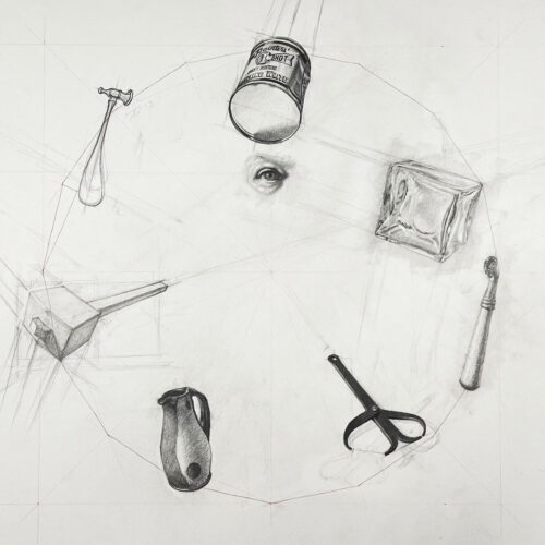 Janet Link, Perspective Study, graphite, 16 x 16 inches