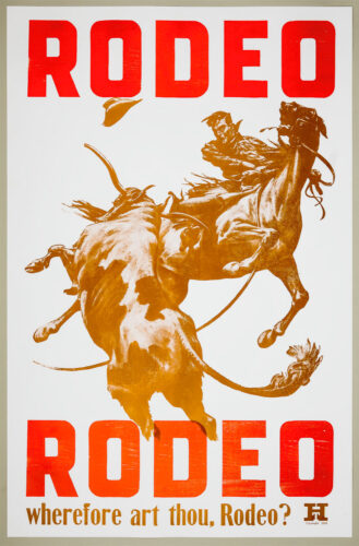 Jim Moran, Rodeo, Rodeo, letterpress, 40 x 26 inches