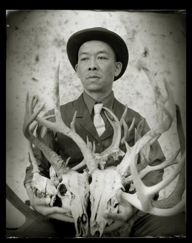 Pipo Nguyen-duy, AnOther Western: Man with Antlers, photograph, 10 x 8 inches
