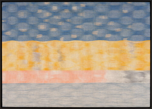 Amy Putansu, Irisation, handwoven ondulé, dyeing, mixed fibers, 32-1/2 x 46 x 2 inches Amy Putansu, detail of Irisation
