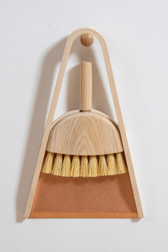 Osamu Sassa, Brush and Pan (collaboration with Aled Lewis), ash, brushed copper, waxed finish, 10-1/2 x 6-1/2 x 1-1/4 inches
