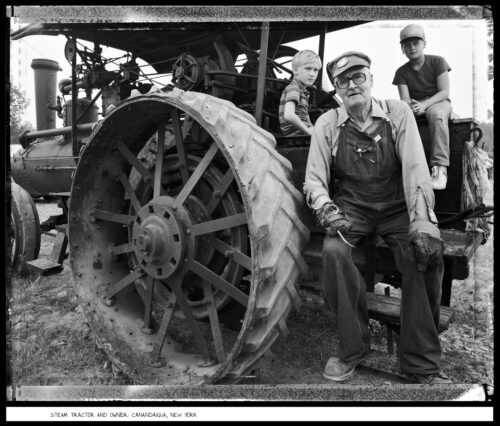 Jim Stone, Steam Tractor and Owner, Canadaigua, New York, gelatin silver print, 20 x 24 inches