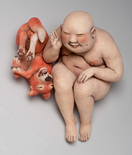 Esther Shimazu, Just Us, stoneware, porcelain, 6 x 7-3/4 x 7 inches