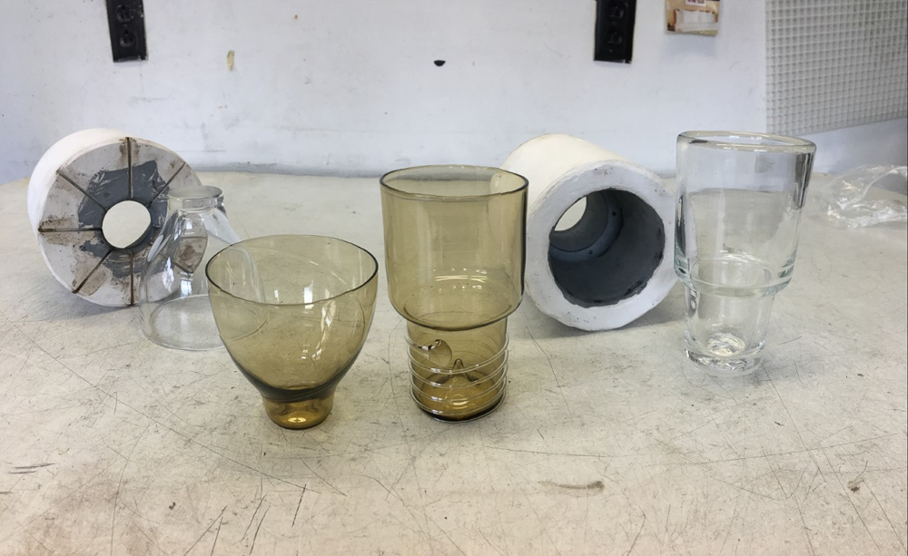 Blown glasses and molds